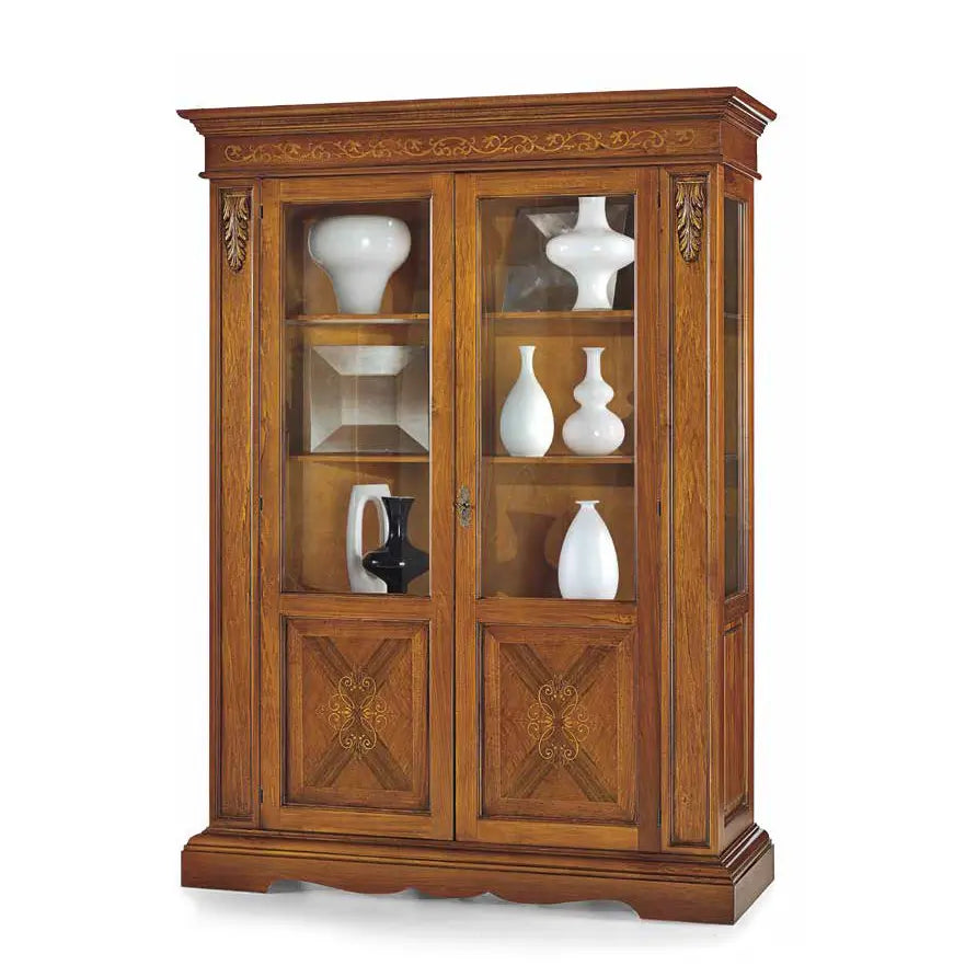 Vetrina Foglia Bassano Legno Classico