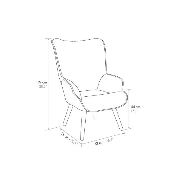 Poltrona patchwork moderna in velluto con poggiapiedi