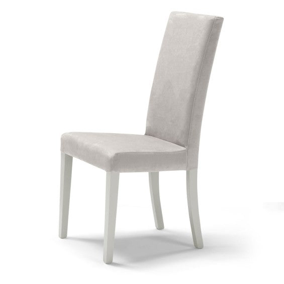 Sedia Edi effetto scamosciato - Grigio Ice