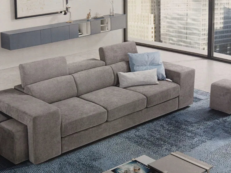 Divano Carlotta 3 posti max Letto con pouf
