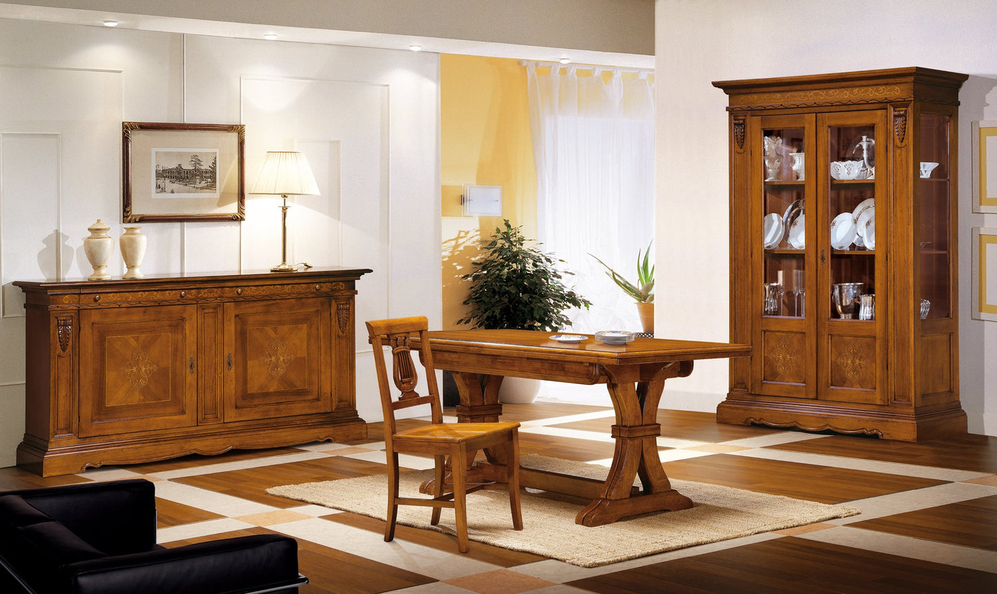 Vetrina Foglia Bassano Legno Classico
