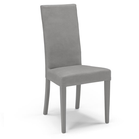 Sedia Edi effetto scamosciato - Grigio