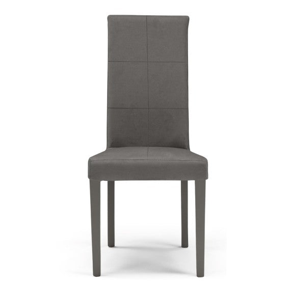 Sedia Giada effetto scamosciato - Grigio