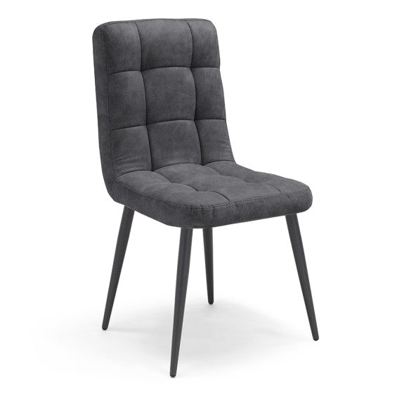 Sedia Lory con gambe in metallo - Moka Bufalo