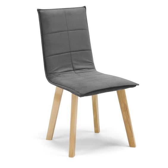 Sedia Marilù con gambe in legno - Grigio Topo