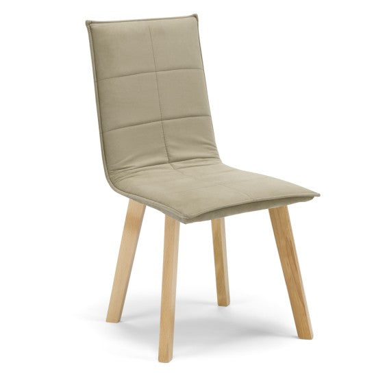 Sedia Marilù con gambe in legno - Tortora