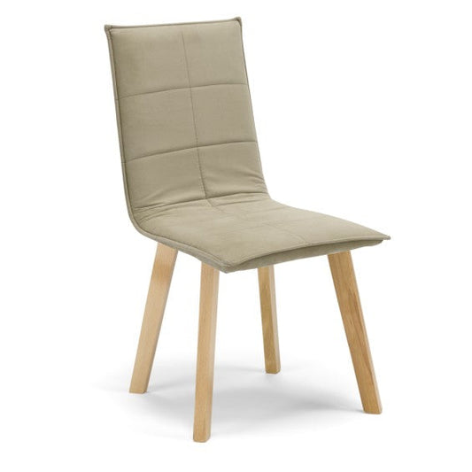 Sedia Marilù con gambe in legno - Tortora