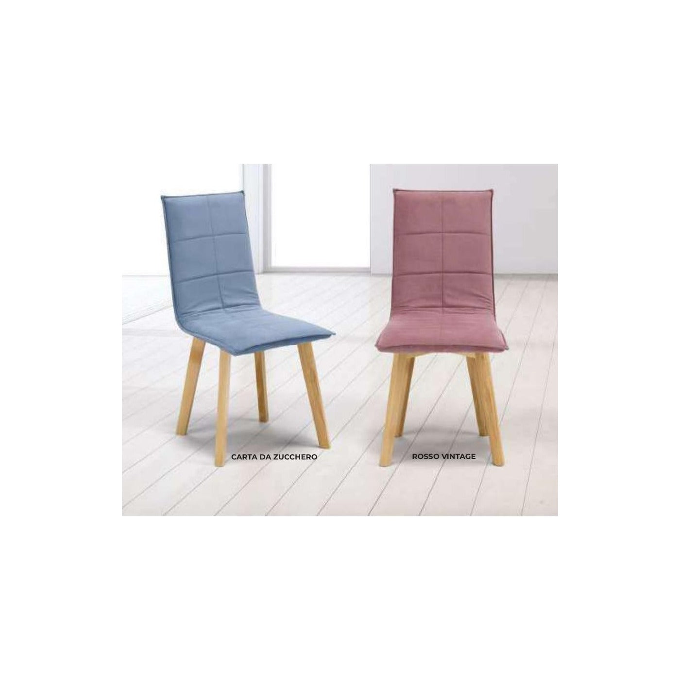 Sedia Marilù con gambe in legno - Grigio