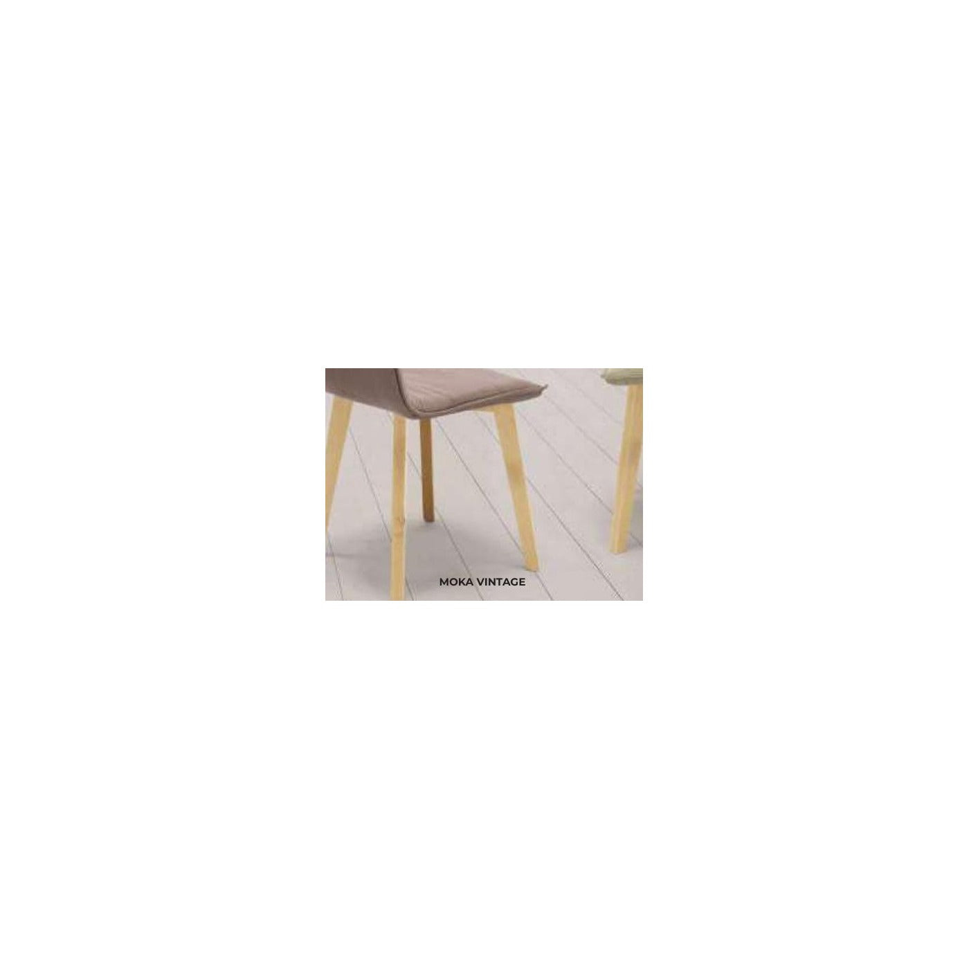 Sedia Marilù con gambe in legno - Moka Vintage